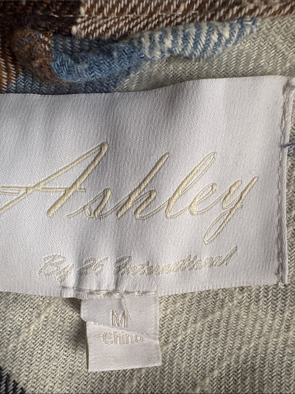 Ashley By 26 International Plaid Shacket in Brown, Cream & Blue Oversize - Picture 5 of 8